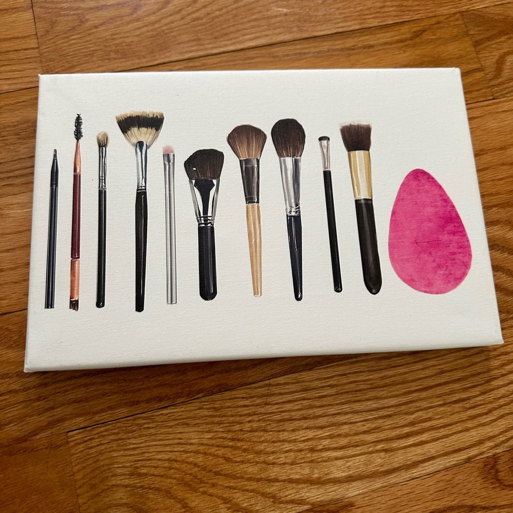 Canvas Wall Art 8X12 Makeup Brushes